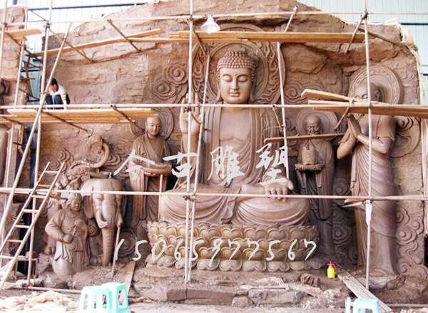 峨眉山大佛泥塑制作过程